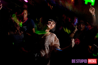 Illustration for article titled Half-Naked Ravers Served Drinks By Glow-in-the-Dark Robot at Gawker HQ